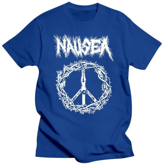Nausea,Crust Punk Band,Skyblue Tshirt/