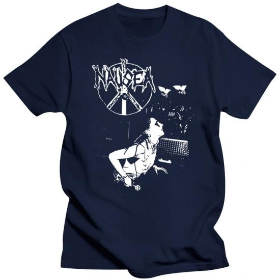 Nausea,Crust Punk Band,blue Tshirt/