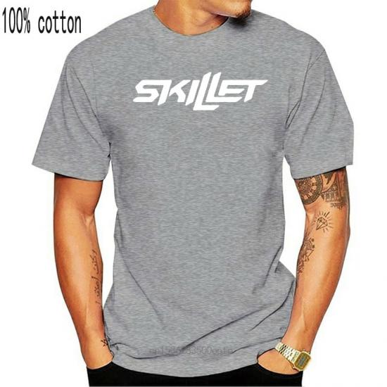 Skillet,Industrial Rock,Christian Rock,gray Tshirt