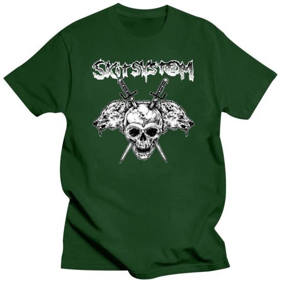 Skit System,Crust Punk,Death Metal,green Tshirt/