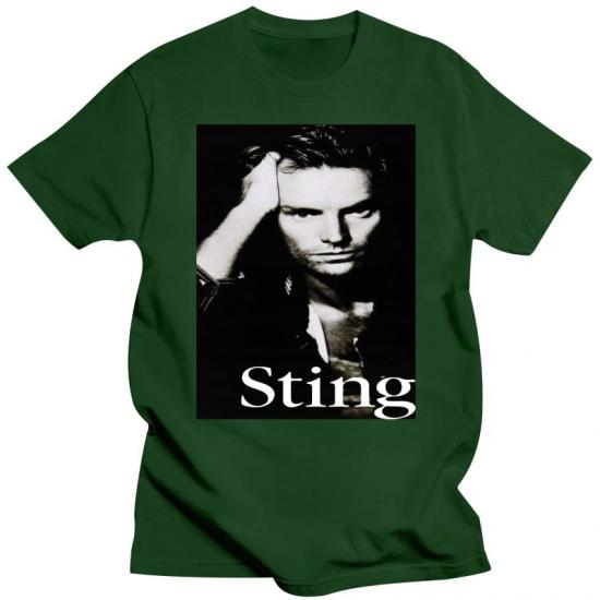 Sting English musician New Wave green Tshirt