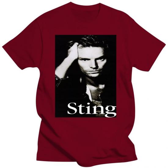 Sting,Rock,Pop, New Wave‎,red Tshirt/