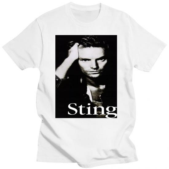 Sting,Rock,Pop, New Wave‎,white Tshirt