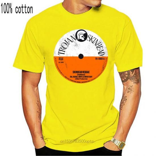 Trojan Skinhead,Reggae,yellow Tshirt