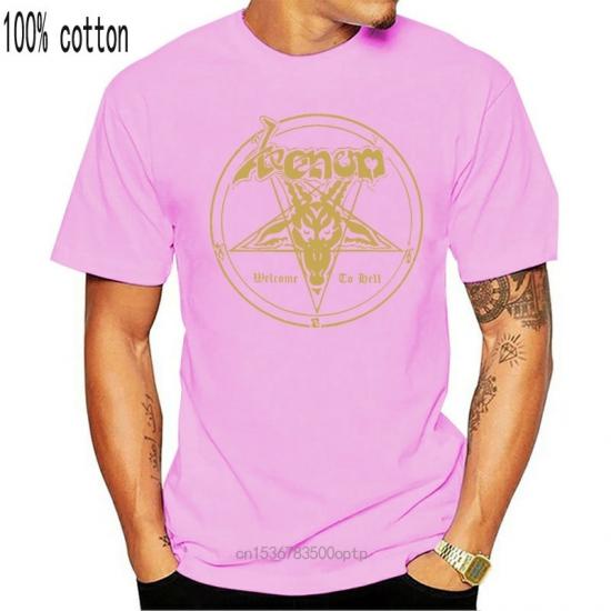 Venom,Metal Band,Welcome To Hell,Pink Tshirt/