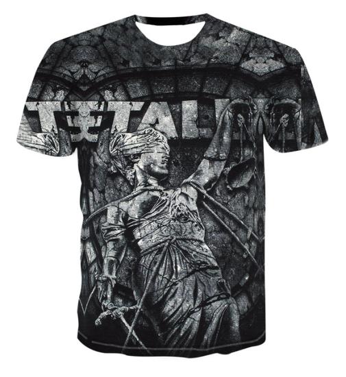 Metallica Summer fashion skeleton T shirt