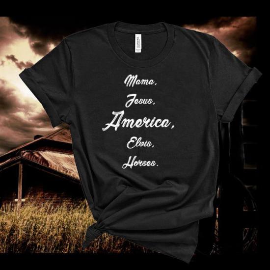 Tom Petty,Mama,Jesus,America,Horses,Free Fallin’ Tshirt/