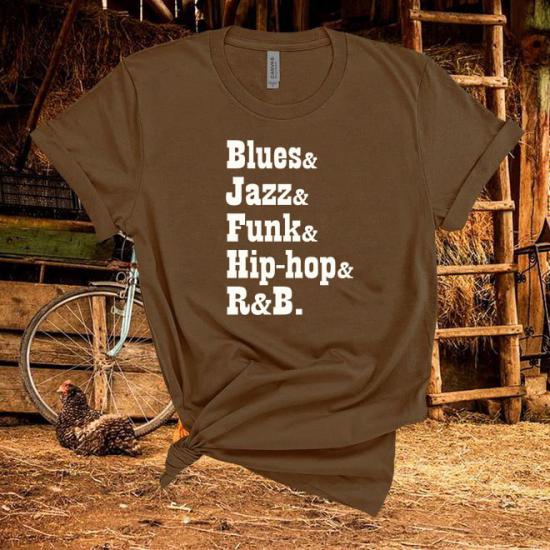 Blues Jazz Funk Hip Hop RB  Tshirt