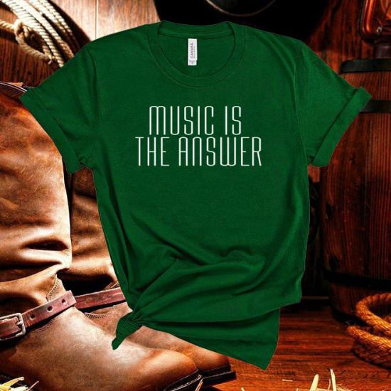 Music Is The Answer Slogan Tshirt ,Tshirt