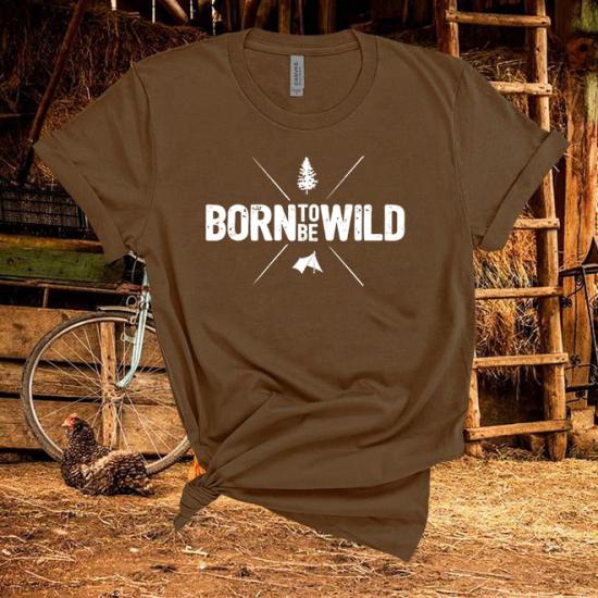 Born To Be Wild T-Shirt,Short-Sleeve T-Shirt,Country Tshirt/