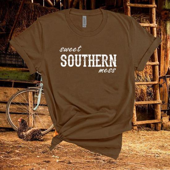 Sweet Southern Mess,Country Music Tshirt,Festival Tee