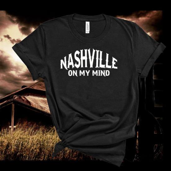 Nashville On My Mind,Country Lyrics Shirt,Music Tee