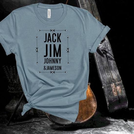 Country Shirt,Jack Jim Johnny Jameson Whiskey Shirt,Country Music Tshirt/