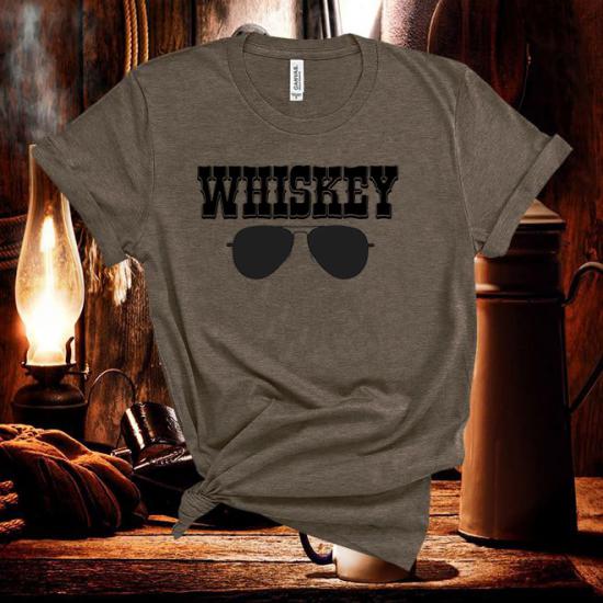 Whiskey Glasses.Music Tshirt/