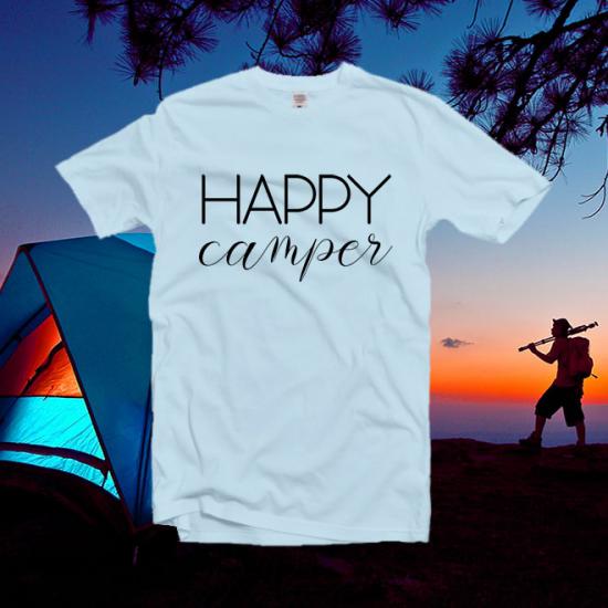 Happy Camper TShirt,Camping Shirt,Happy Camper/