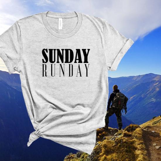 Sunday runday tshirt,funny workout shirt for women/