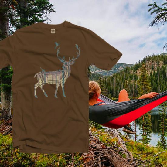 Deer reindeer,moose,Deer T Shirt Men, Deer Design