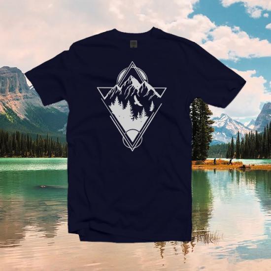 Mens Mountain Shirt ,River Mountain Forest /