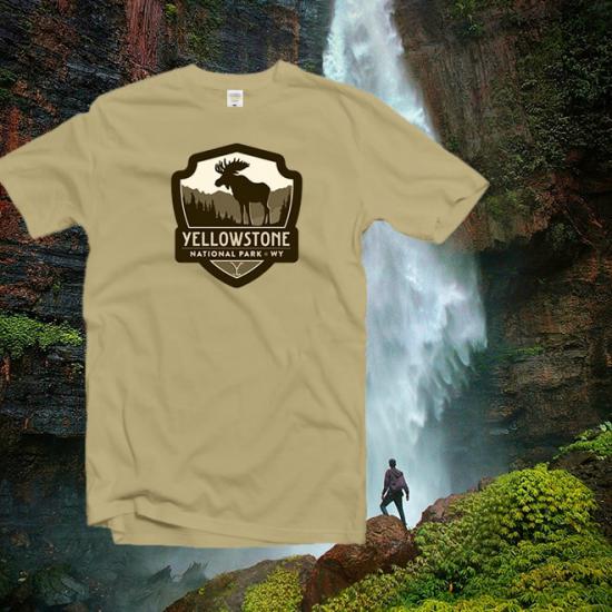 Yellowstone National Park T Shirt,Moose T-shirt