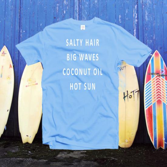 Salty Hair Big Waves Graphic Tee,Stylish Beach Tee