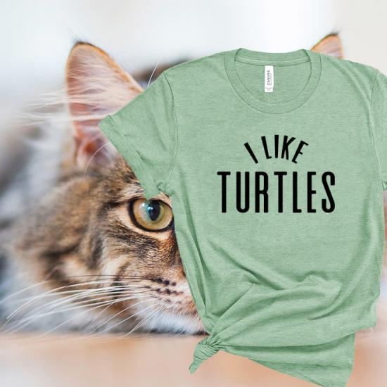 I Like Turtles tshirt, Turtles lover, love animal shirt