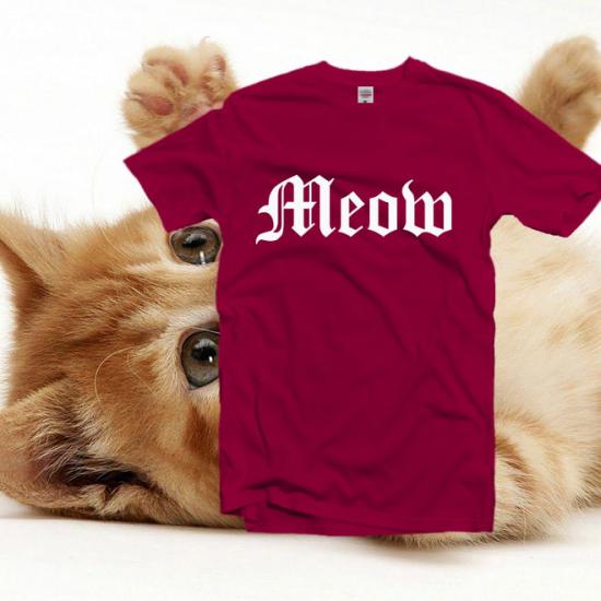 Meow Tshirt,Old School Meow Shirt,Cat Mom Shirt/