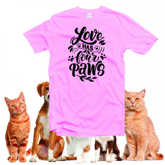 Love has four paws  tshirts/