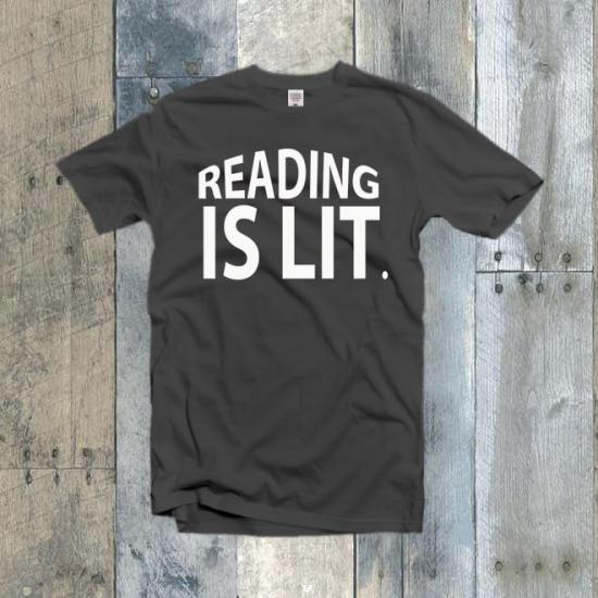 Reading Is Lit T-shirt, Short Sleeve T-Shirt/
