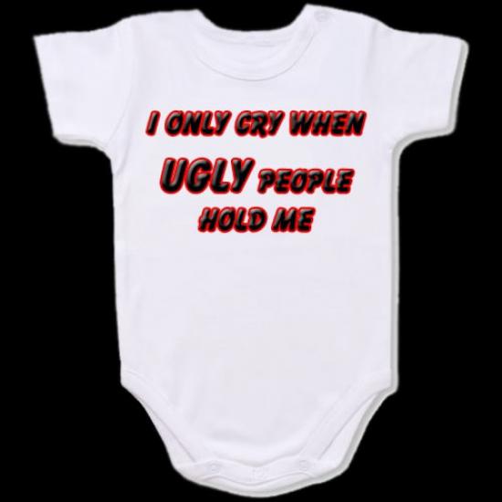 I Only Cry Baby Bodysuit Slogan onesie /