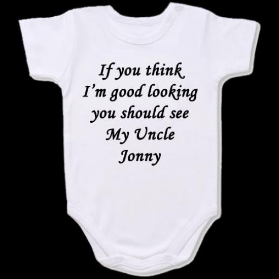See My Uncle Baby Bodysuit Slogan onesie /