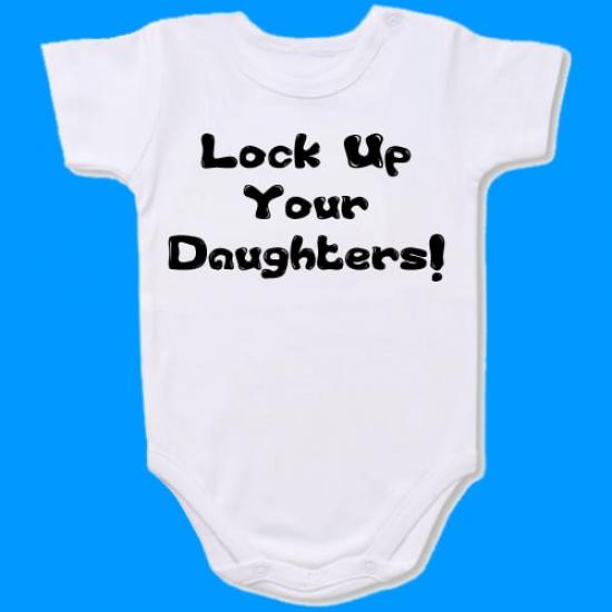 Lock up Baby Bodysuit Slogan onesie