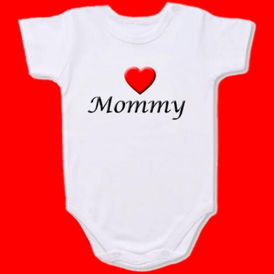 I love Mommy Baby Bodysuit Slogan onesie