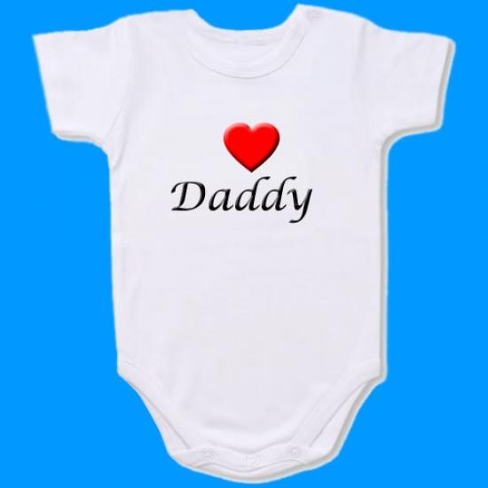 I Love Daddy Baby Bodysuit Slogan onesie