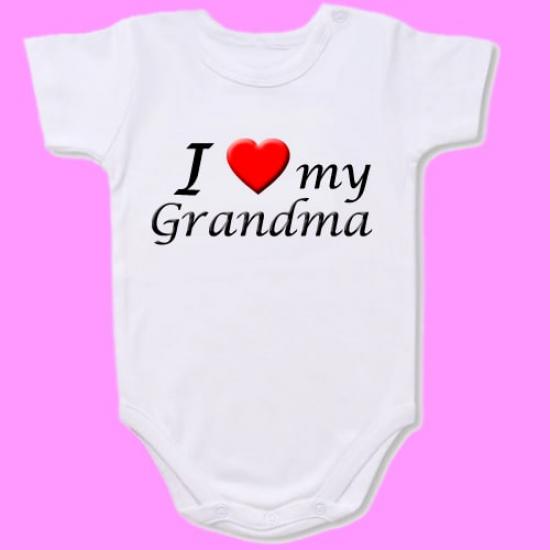 I love My Grandma Baby Bodysuit Slogan onesie