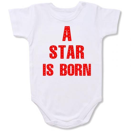 Boy  A Star is Born  Bodysuit Baby Slogan onesie