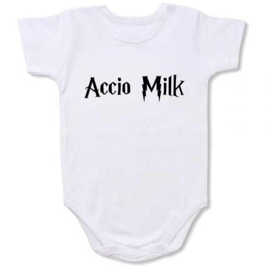 Accio Milk harry Potter Bodysuit Baby Slogan onesie