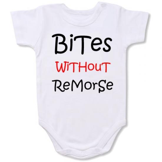 Bites without Remorse Bodysuit Baby Slogan onesie