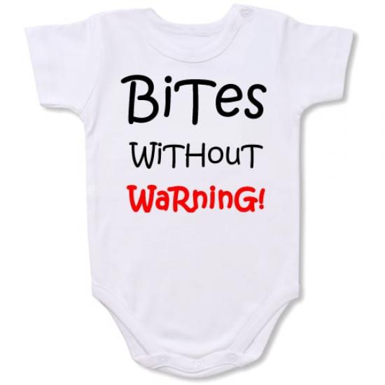 Bites without warning Bodysuit Baby Slogan onesie /