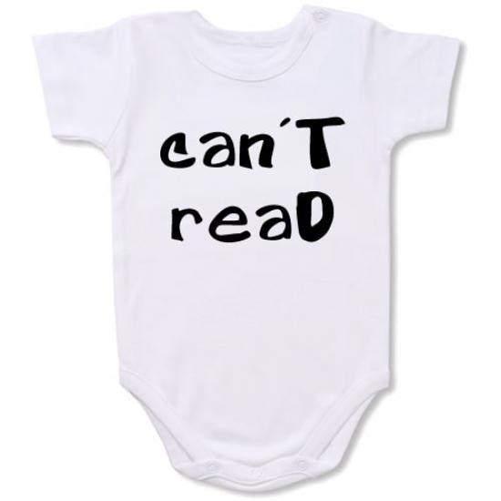 Can’t Read Bodysuit Baby Slogan onesie /