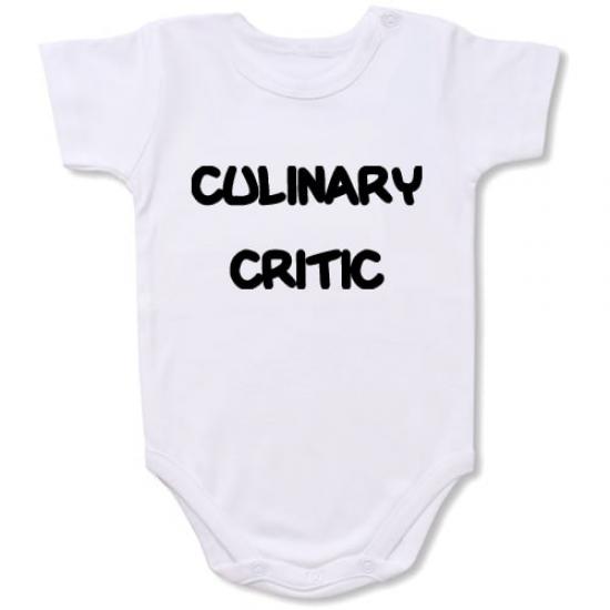 Culinary Critic Bodysuit Baby Slogan onesie