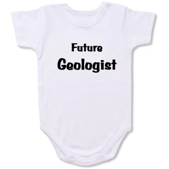 Futura Geologist  Bodysuit Baby Slogan onesie /