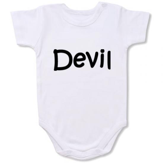 Devil  Bodysuit Baby Slogan onesie
