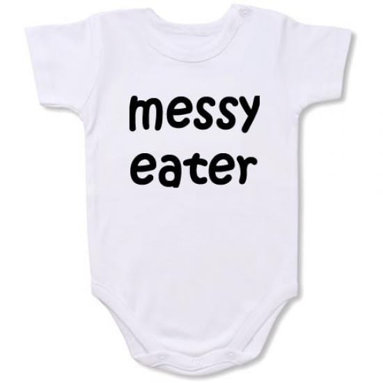 Messy Eater Bodysuit Baby Slogan onesie /