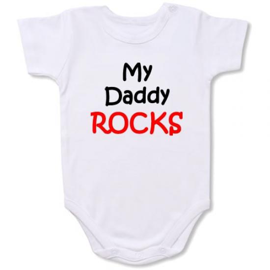My Daddy Rocks Bodysuit Baby Slogan onesie /