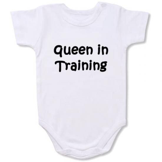 Queen in Training  Bodysuit Baby Slogan onesie