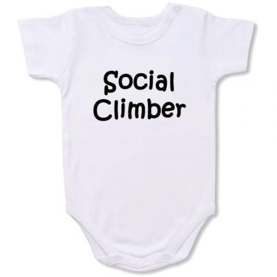 Social Climber Bodysuit Baby Slogan onesie
