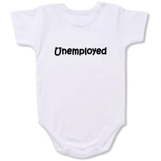 Unemployed Bodysuit Baby Slogan onesie