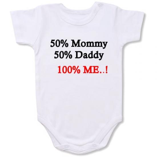 100% Me  Bodysuit Baby Slogan onesie /