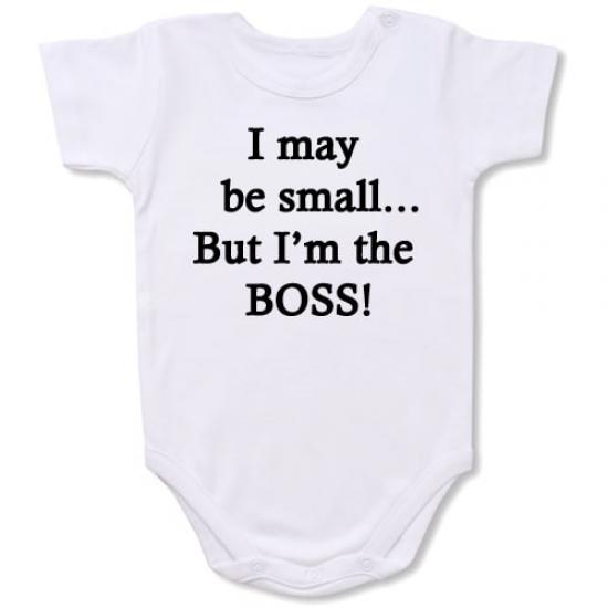 I’m The Boss  Bodysuit Baby Slogan onesie