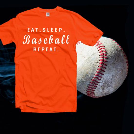 Eat sleep baseball repeat Tshirrt,sport t-shirt/